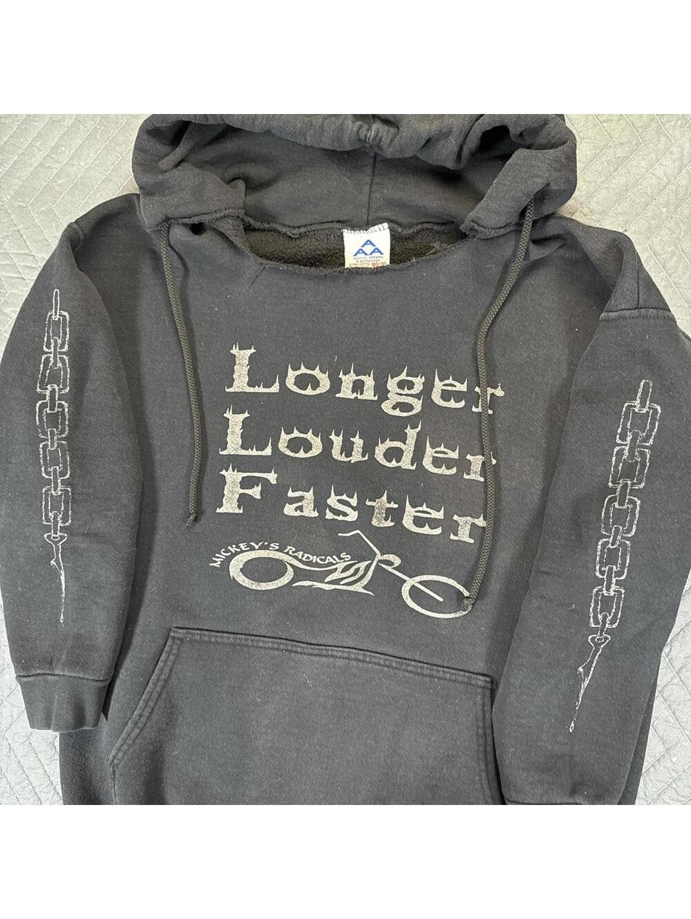 Y2K motorcycle hoodie mens medium